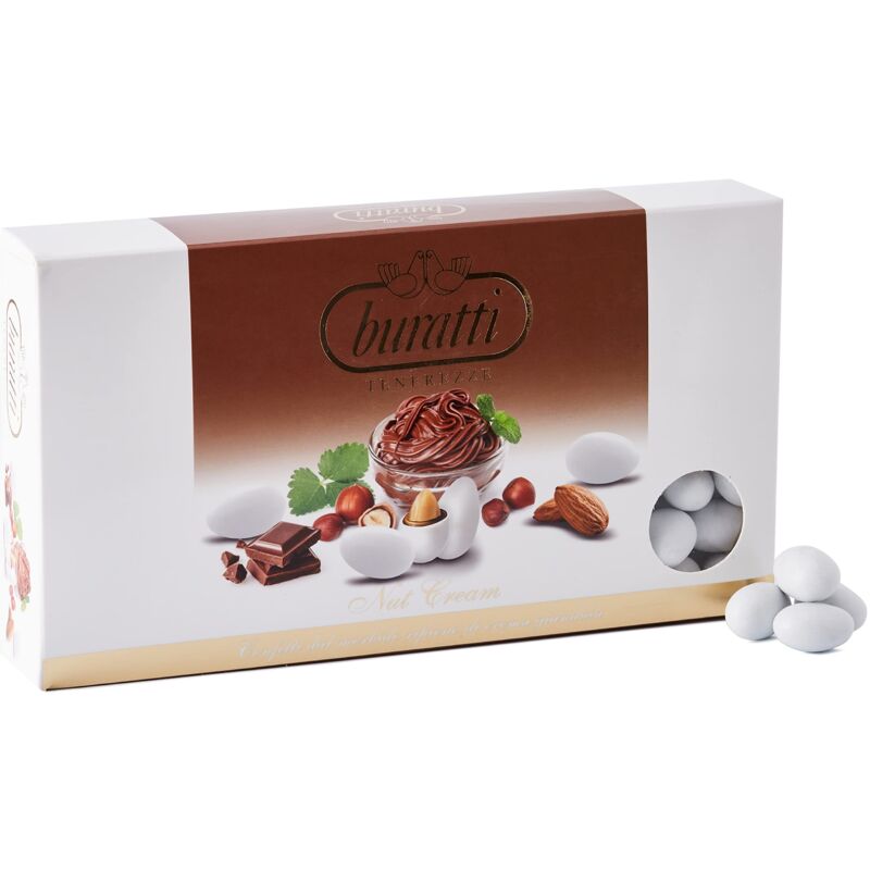 foto del prodotto buratti confetti con ripieno al gusto di gianduia, tenerezze nut cream 1000 g