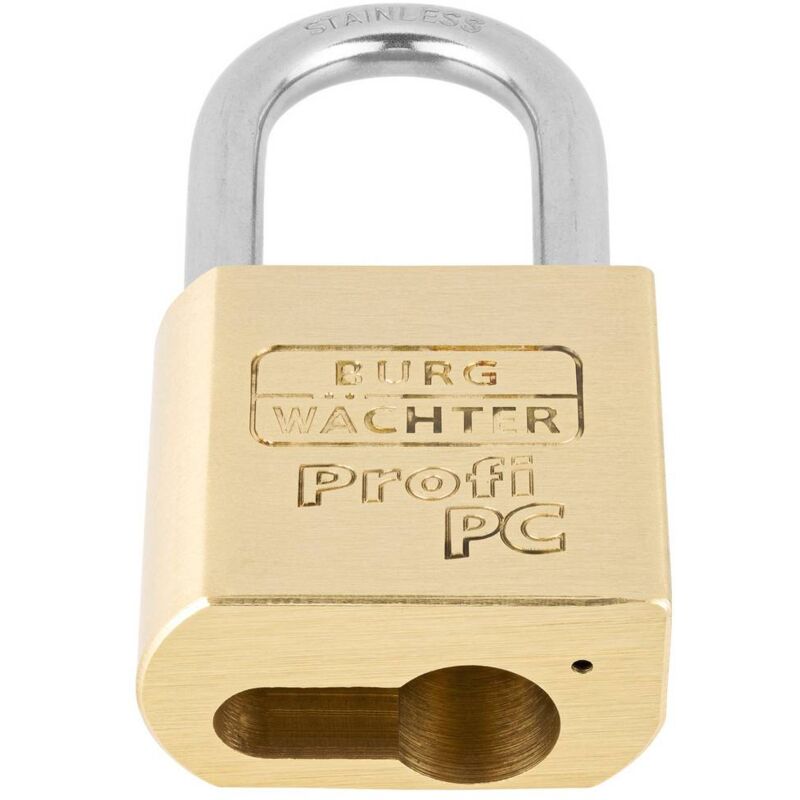 foto del prodotto burg w chter 116 pc 50 niro lucchetto ottone serratura a profilo cilindrico
