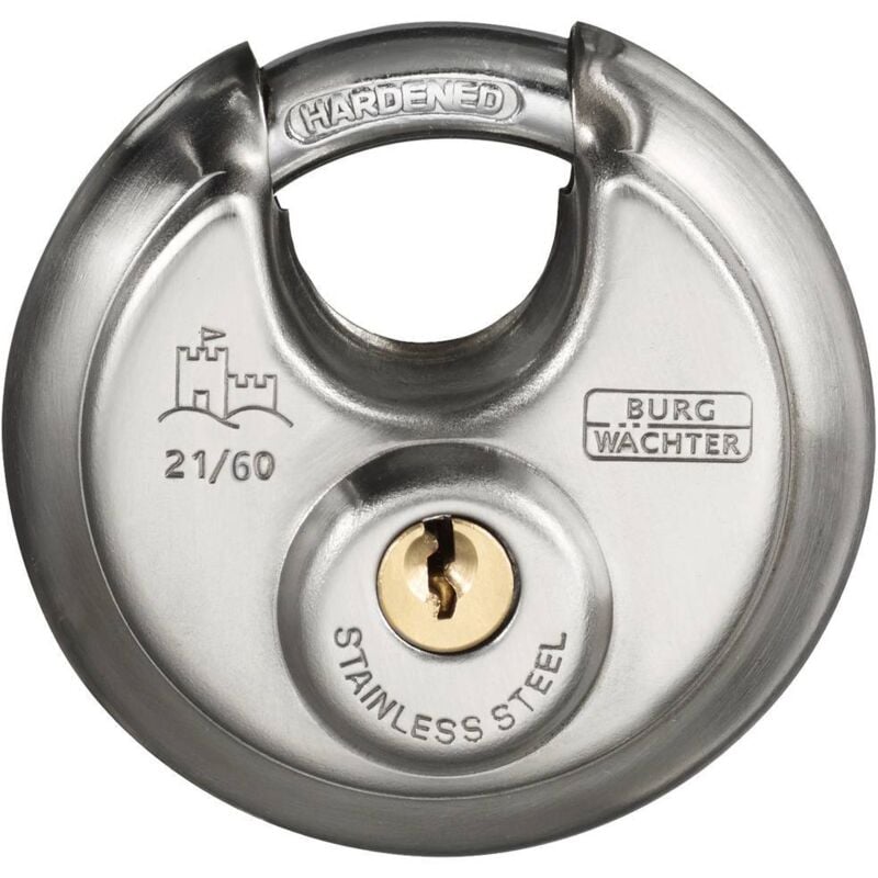 foto del prodotto burg w chter circle 21 60 sb lucchetto chiavi diverse acciaio inox serratura a profilo cilindrico