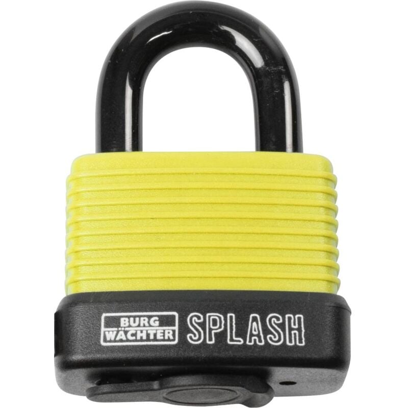 foto del prodotto burg w chter splash 470 45 yellow sb lucchetto giallo nero serratura a chiave