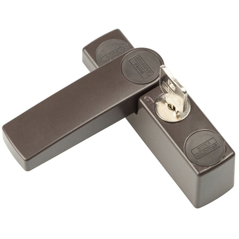 foto del prodotto burg w chter winsafe ws 11 br sb serratura per finestra, marrone, 142 x 24 x 35 mm