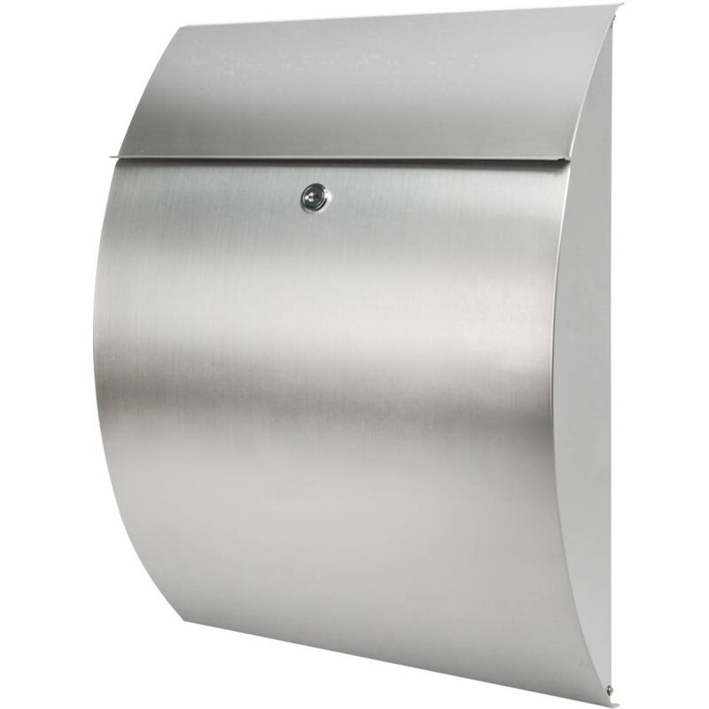 foto del prodotto burg wachter burg w chter 38670 riviera 3835 ni cassetta della posta argento acciaio inox serratura a chiave