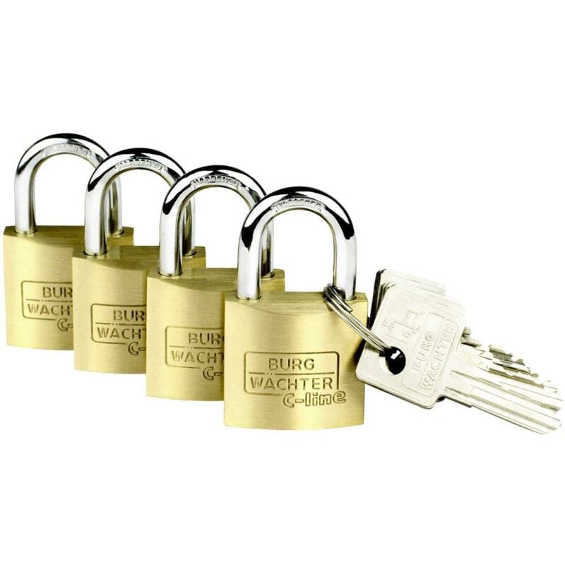 foto del prodotto burg wachter burg w chter 4er set set quadro 222 30 sb lucchetto stesse chiavi ottone serratura a chiave