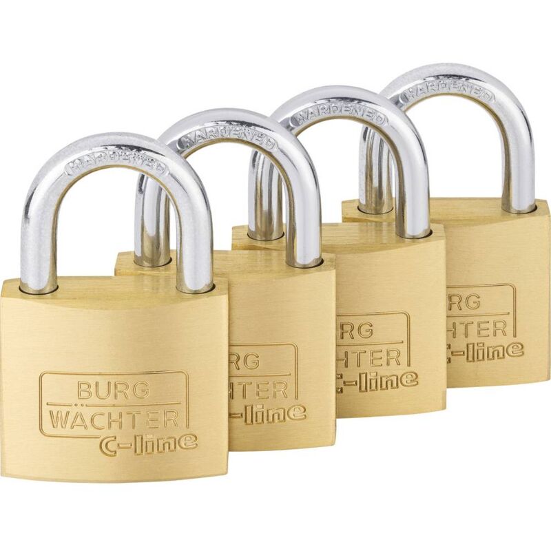 foto del prodotto burg wachter burg w chter 4er set set quadro 222 40 sb lucchetto stesse chiavi ottone serratura a chiave