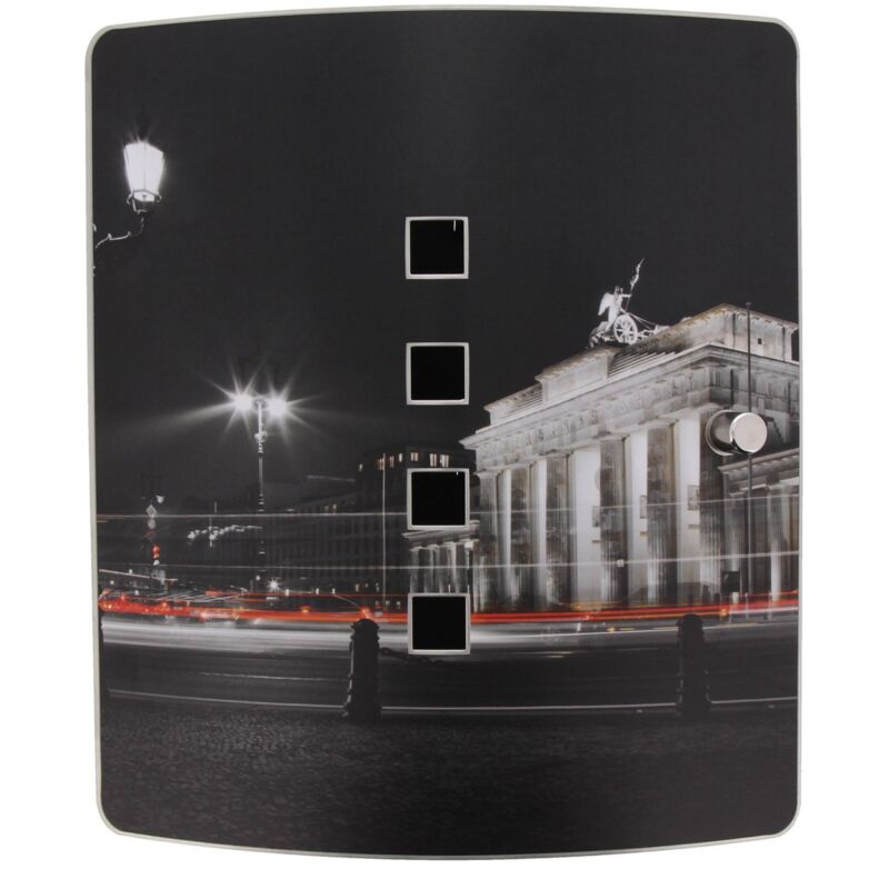 foto del prodotto burg wachter burg w chter 6204 10 ni berlino notte, 10 ganci, porta in acciaio inox con angolo di apertura di 90 e chiusura magnetica, colore 