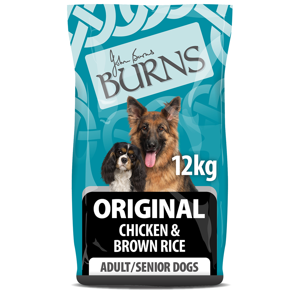 foto del prodotto burns adult senior original pollo riso integrale crocchette per cane 12 kg