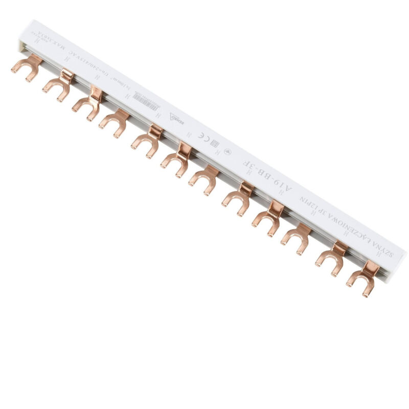 foto del prodotto busbar 3f u type 10mm2 12 moduli rame corrente massima 63a