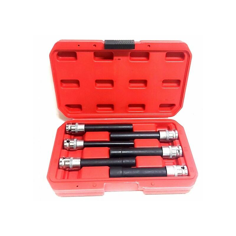 foto del prodotto bussola chiavi torx femmina set lunghi e10 e20 testa cilndro attacco 1 2 quadro