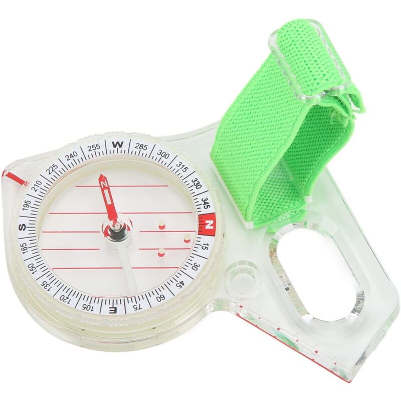 foto del prodotto bussola da dito mini bussola da pollice con punta luminosa per orientamento avventuroso formazione di base orienteering veloce