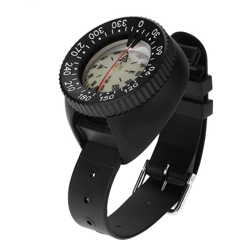 foto del prodotto bussola da polso, orologio da immersione bussola impermeabile orologio da esterno cinturino portatile bussola professionale ad alta precisione per