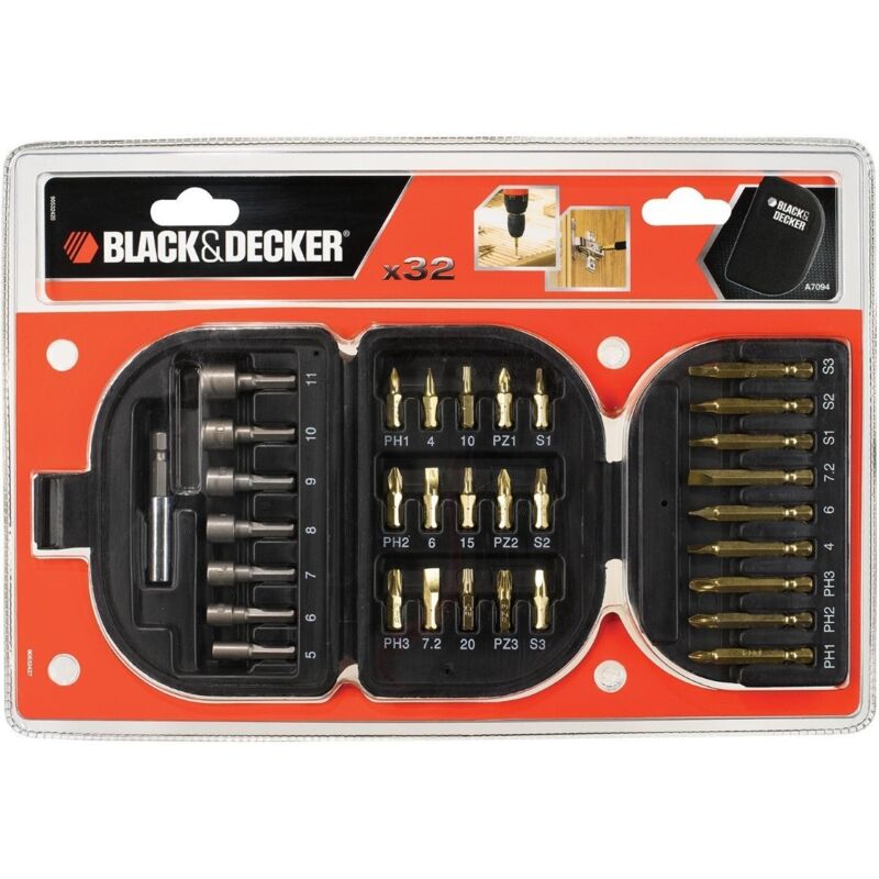 foto del prodotto bussole 7 porta inserti 24 valigetta set black decker black e decker