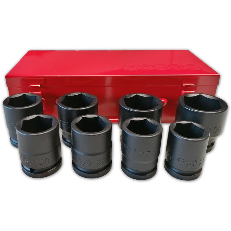 foto del prodotto bussole corte ad impatto quadrate 3 4 set di 8 bussole