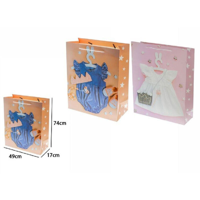 foto del prodotto busta buste borsa da regalo nascita compleanno bimba 74x49x17cm 69977 2 modelli trade shop traesio