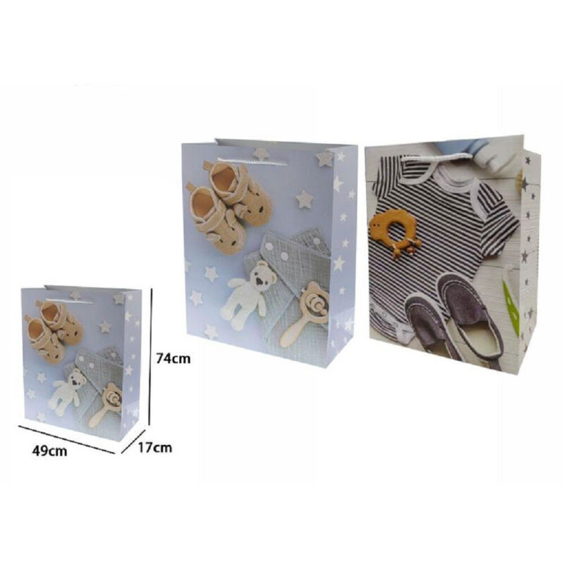 foto del prodotto busta buste borsa regalo compleanno nascita maschio 74x49x17 cm 69982 2 modelli trade shop traesio