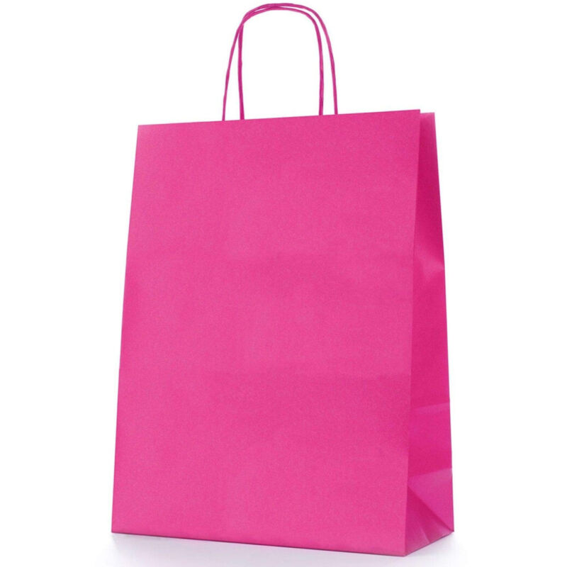 foto del prodotto busta buste regalo 6 pezzi shoppers cc.3985 carta fucsia 36x21x11cm sacchetto trade shop traesio