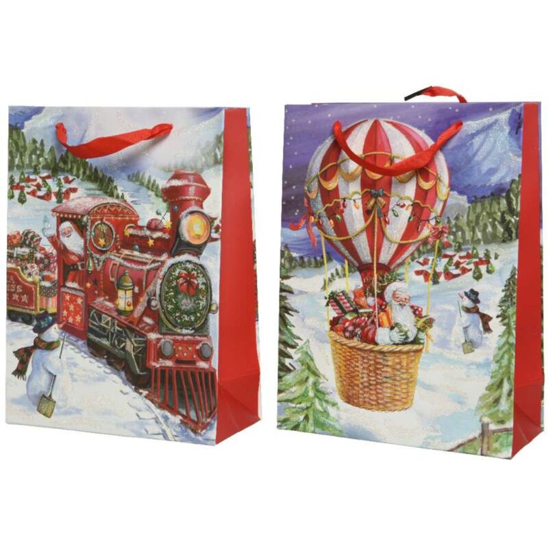 foto del prodotto busta regalo natale assortite - misura 42x30x12