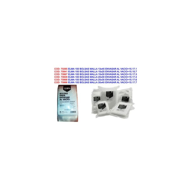 foto del prodotto buste elma 100 rete 15x30 per confezionamento sottovuoto