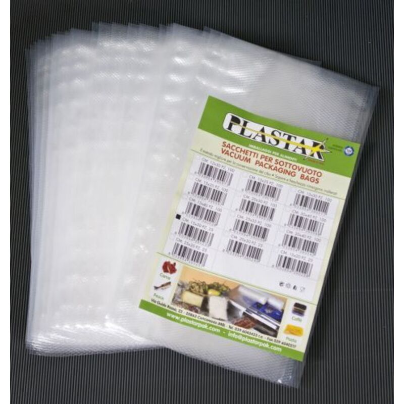 foto del prodotto buste goffrate cm.15x25 sacchetti per sottovuoto cf.25 pz