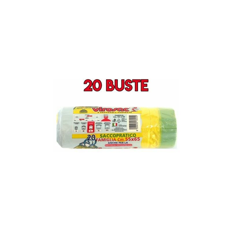 foto del prodotto buste saccopratico pz20 cm55x65 giallo