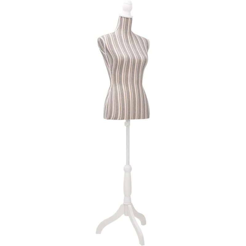 foto del prodotto busto sartoriale donna manichino in tessuto vari colori colore bianco e grigio