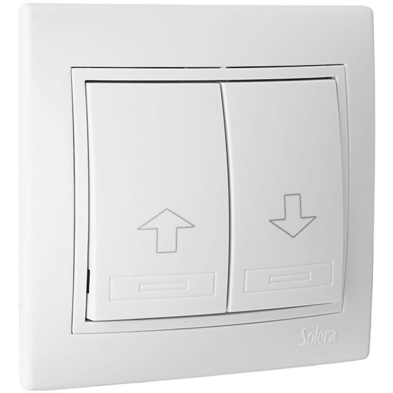 foto del prodotto buttone pulsante voletti rotanti 10a 250v bianco serie europa solera