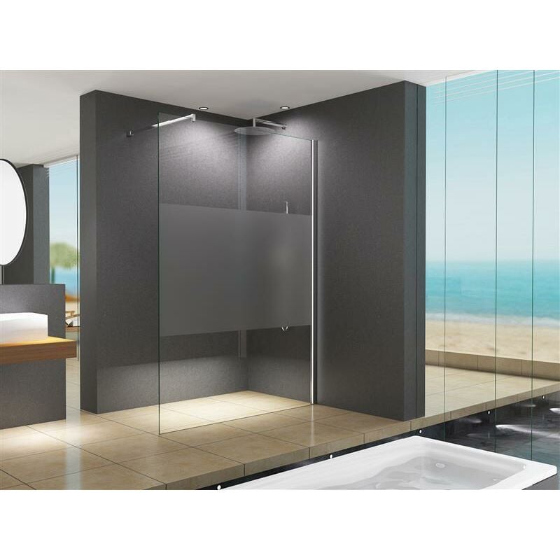 foto del prodotto buylando glaswerk westfalen lily 140x200cm walk in duschwand satiniert mitte