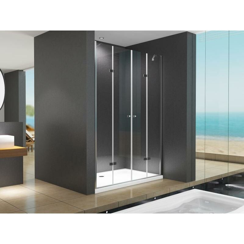 foto del prodotto buylando - josefine 160x180 cm porta doccia a nicchia in vetro trasparente