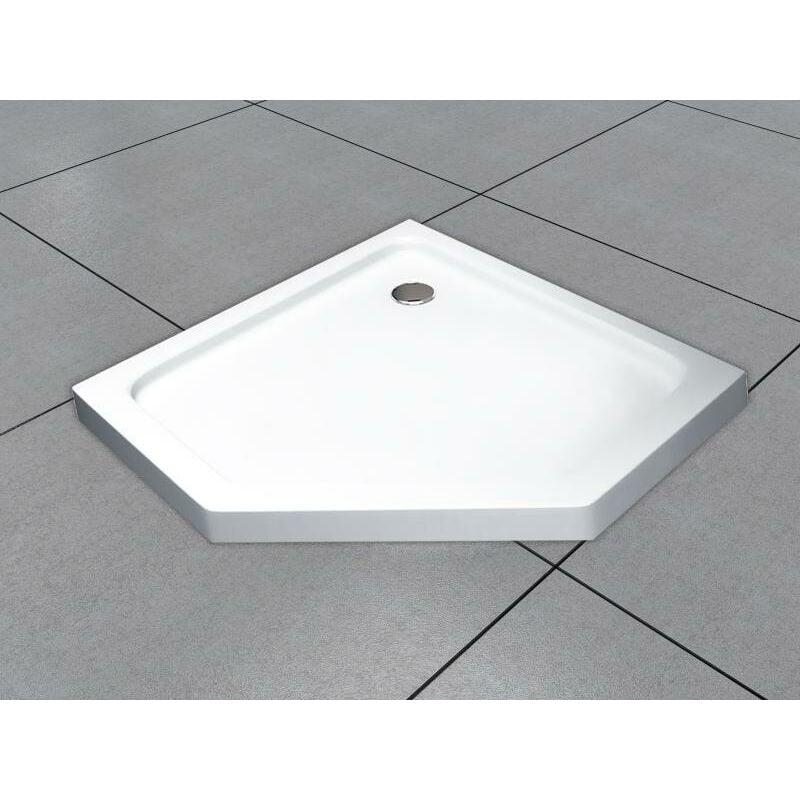 foto del prodotto buylando piatto doccia pentagonale 100x100 cm piatto doccia piatto in acrilico con altezza 5 cm