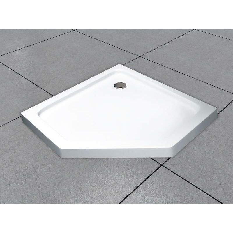 foto del prodotto buylando piatto doccia pentagonale 90x90 cm piatto doccia piatto in acrilico con altezza 5 cm