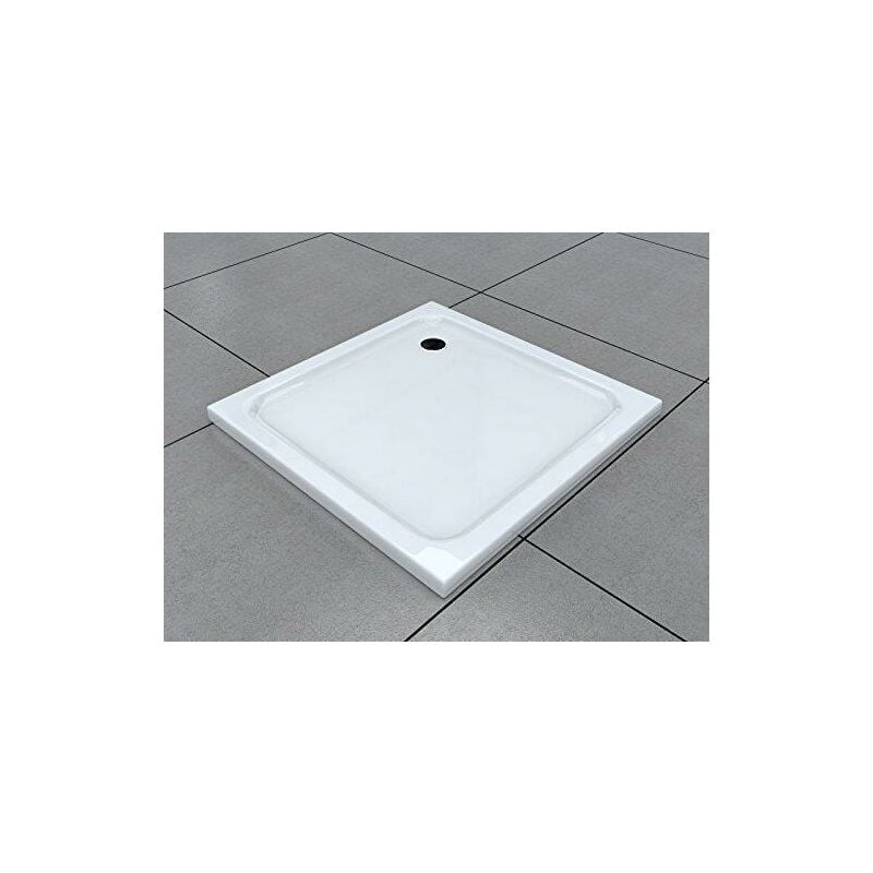 foto del prodotto buylando - piatto doccia quarto 80x80 cm - piatto doccia piatto in acrilico - con altezza 5 cm