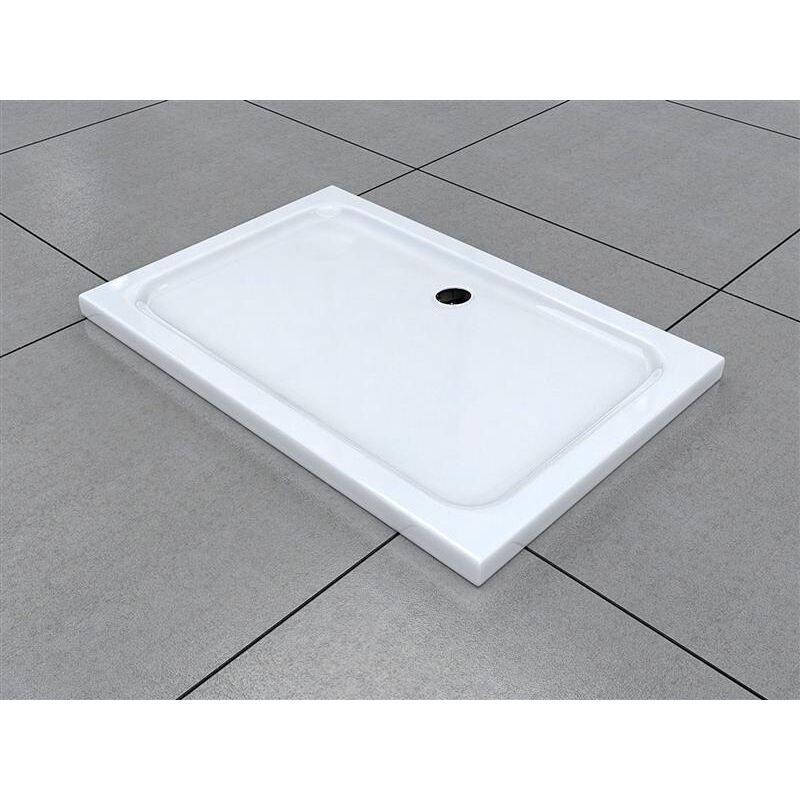 foto del prodotto buylando piatto doccia rettangolare 140x90 cm piatto doccia piatto in acrilico con altezza 5 cm