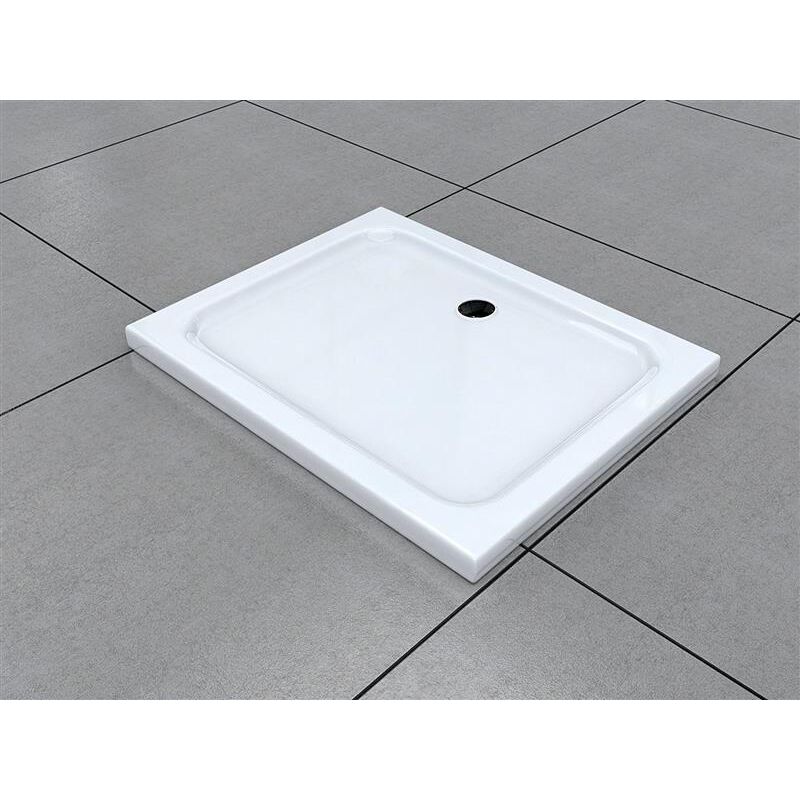 foto del prodotto buylando piatto doccia rettangolare 90x75 cm piatto doccia piatto in acrilico con altezza 5 cm