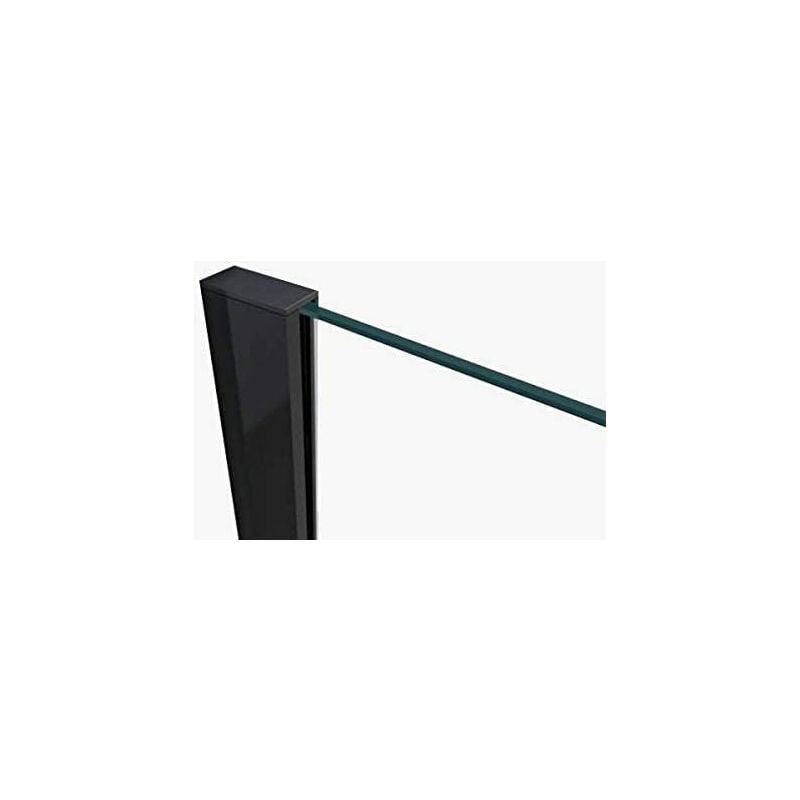 foto del prodotto buylando shop profilo a u in alluminio per pareti di vetro 2000 x 21 x 47mm in nero opaco per vetro 8mm