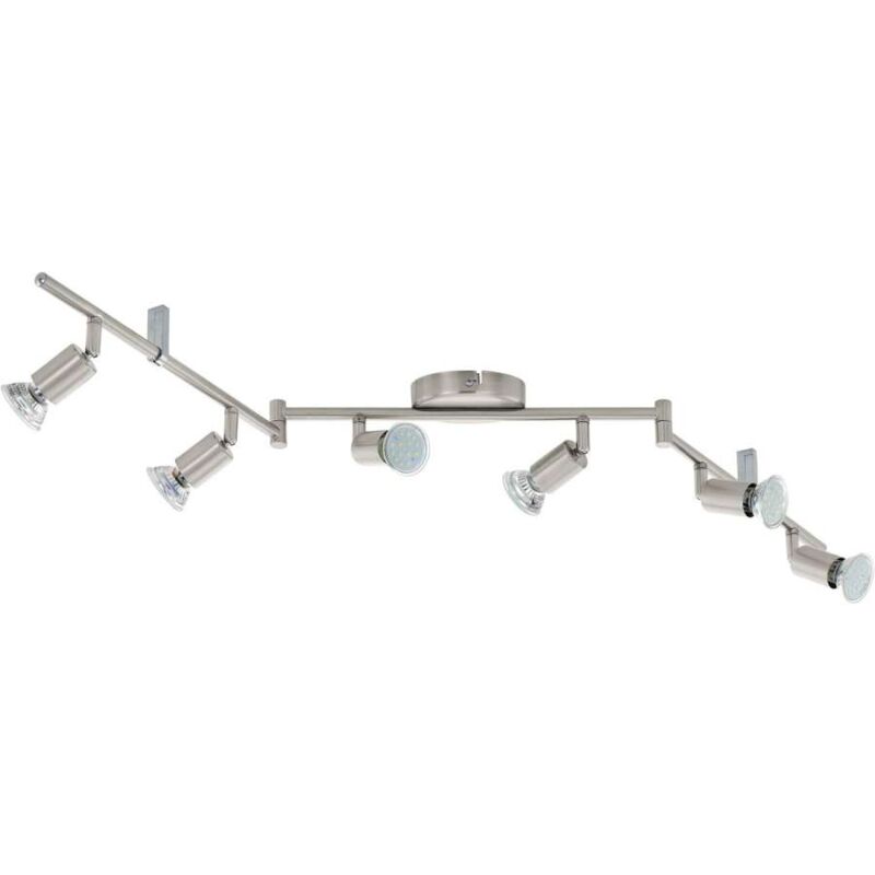 foto del prodotto buzz led 6 faretti nichel opaco 2,8w