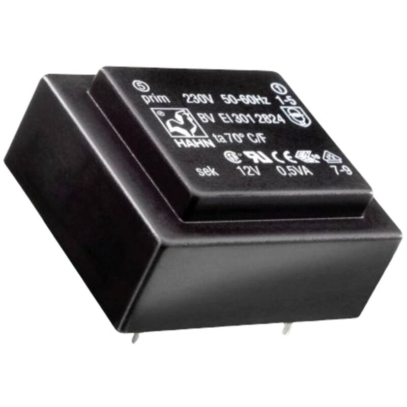 foto del prodotto bv ei 305 2052 trasformatore per pcb 1 x 230 v 1 x 12 v ac 3.0 va hahn