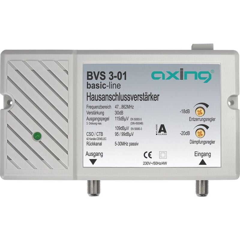 foto del prodotto bvs 3 01 amplificatore per tv via cavo 30 db axing