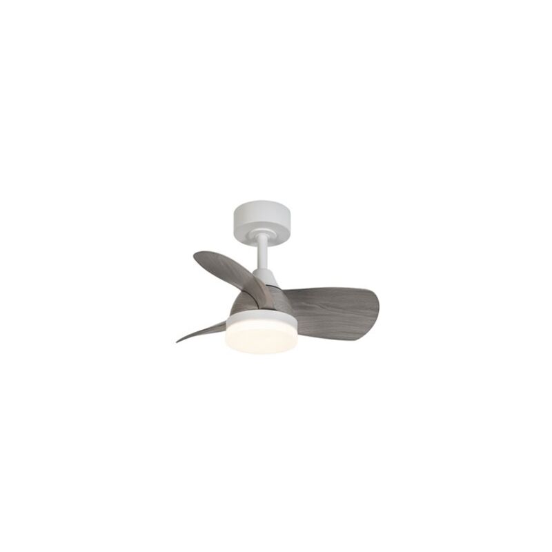 foto del prodotto byan mini ventilatore led bianco frassino 18w 2000lm cct dim
