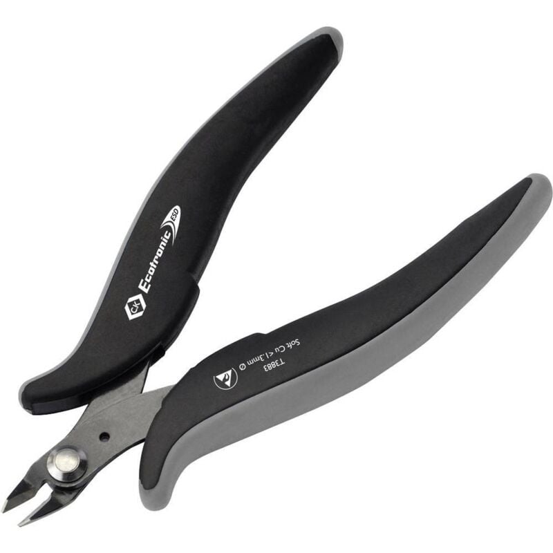 foto del prodotto c.k ecotronic t3883 esd tronchesino di precisione per elettronica senza sfaccettature 132 mm