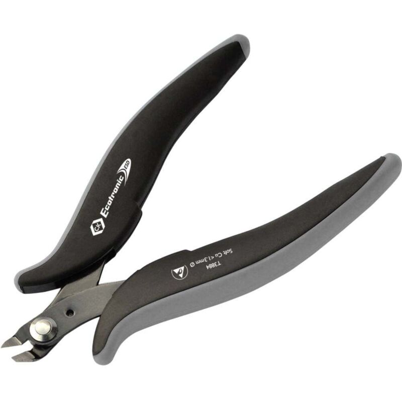 foto del prodotto c.k ecotronic t3884 esd tronchesino di precisione per elettronica senza sfaccettature 132 mm