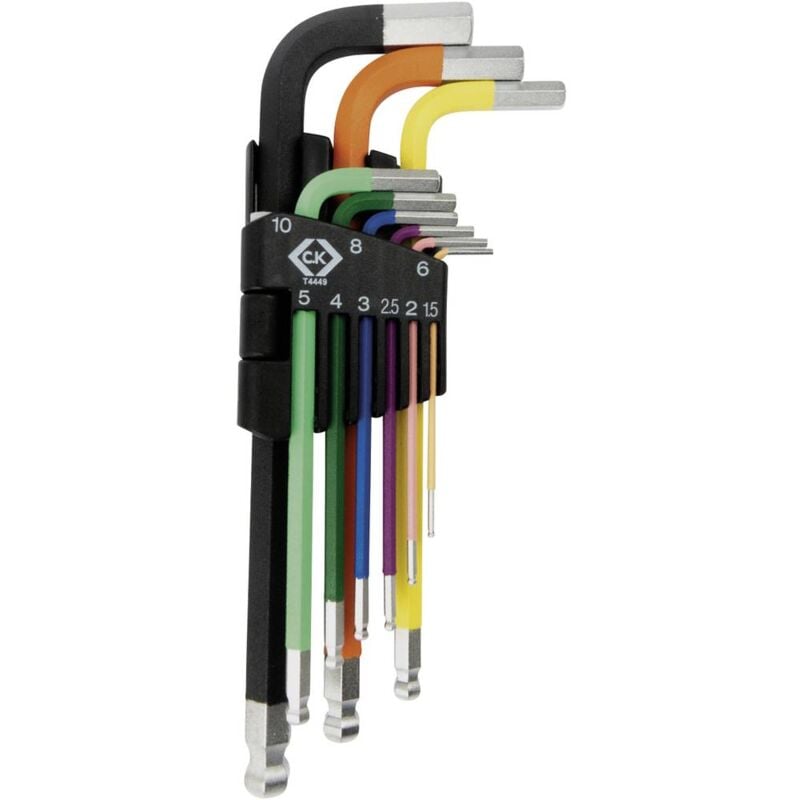 immagine 0 del prodotto c.k kit di brugole esagonali dimensione chiave metrica 1.5 mm, 2 mm, 2.5 mm, 3 mm, 4 mm, 5 mm, 6 mm, 8 mm, 10 mm