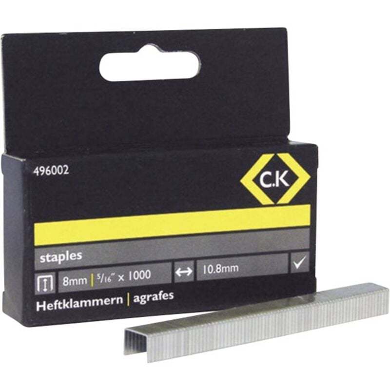 foto del prodotto c.k magma c.k 496002 graffette tipo 140 1000 pz. dimensioni l x l 8 mm x 10.5 mm