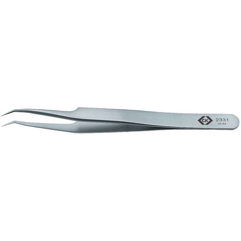 foto del prodotto c.k magma c.k t2331 pinzetta di precisione 5c sa acuminate, piegate 60 , superfini, curvate 115 mm