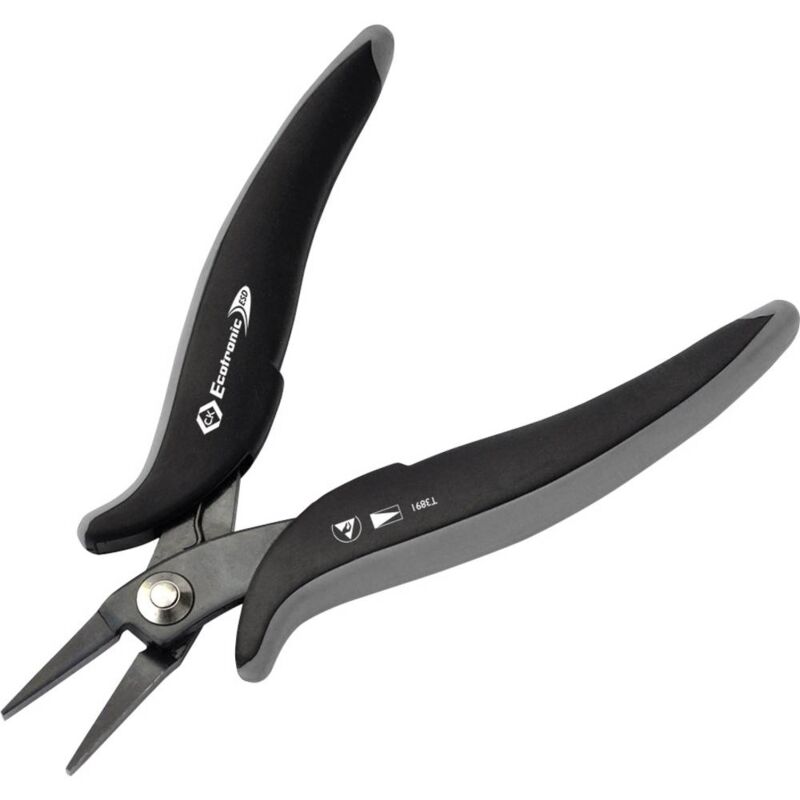 foto del prodotto c.k magma c.k t3891 esd pinza a becchi lunghi dritti acciaio al carbonio 145 mm