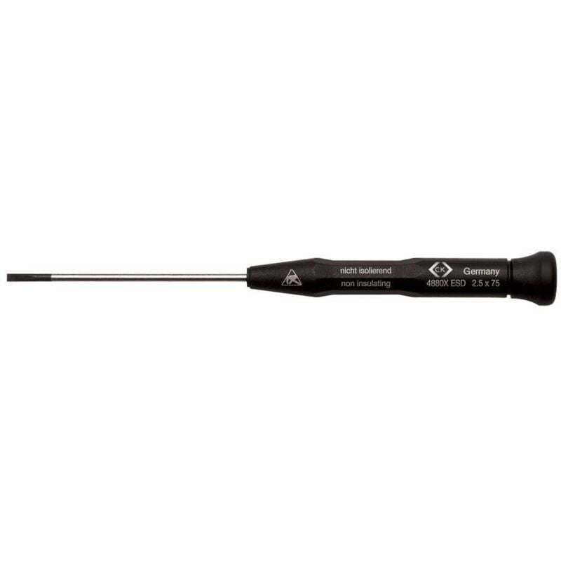 foto del prodotto c.k magma c.k xonic esd cacciavite a taglio larghezza della lama 2.5 mm lunghezza della lama 60 mm din en 61340 2