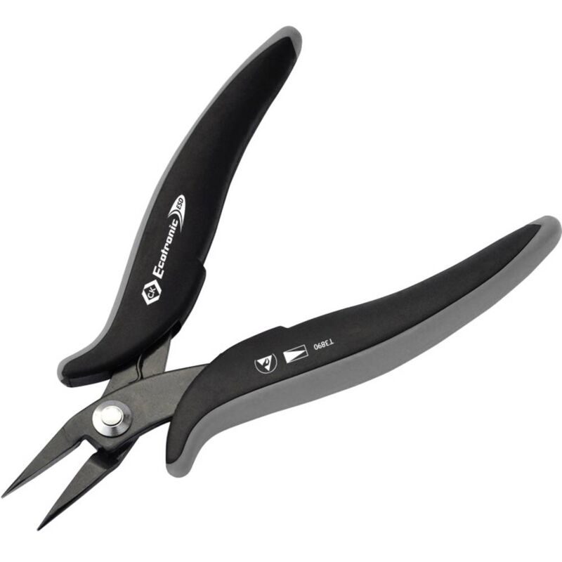 foto del prodotto c.k t3890 esd pinza a becchi appuntiti dritti 145 mm