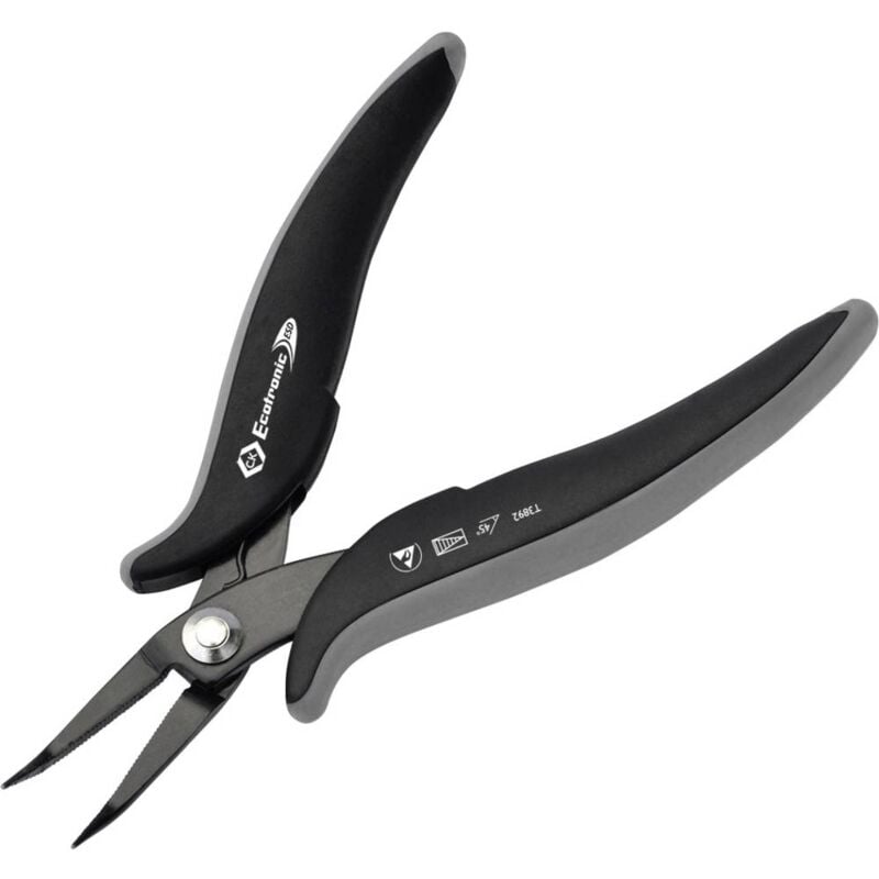 foto del prodotto c.k t3892 esd pinza a becchi appuntiti angolati 45 152 mm
