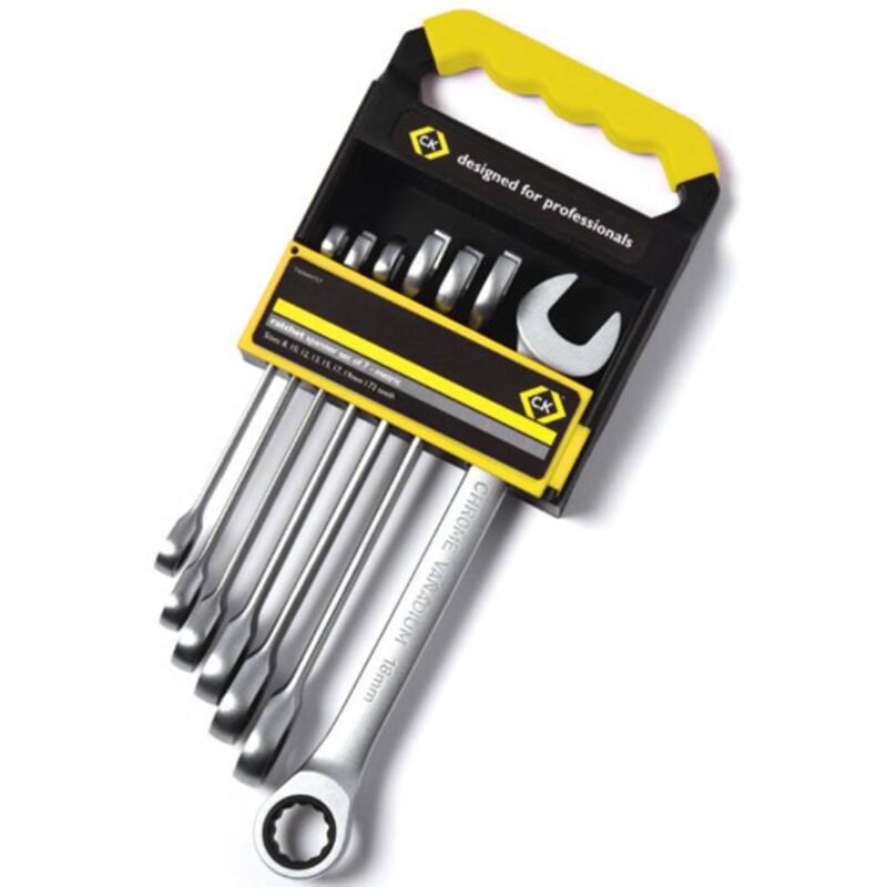 foto del prodotto c.k t4344m7st kit chiavi combinate 7 parti misura metrica 8 19 mm