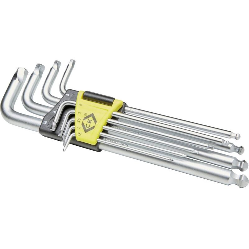 foto del prodotto c.k t4440m kit di chiavi a brugola 1.5 mm, 2 mm, 2.5 mm, 3 mm, 4 mm, 5 mm, 6 mm, 8 mm, 10 mm 9 parti