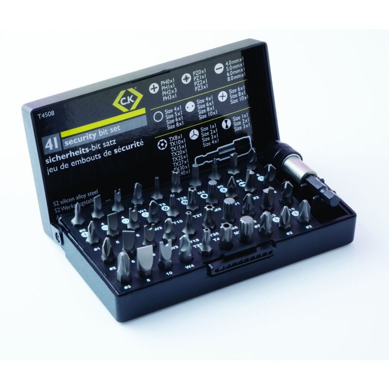foto del prodotto c.k t4508 set inserti cacciavite inserti di sicurezza 25 mm , 41 pezzi