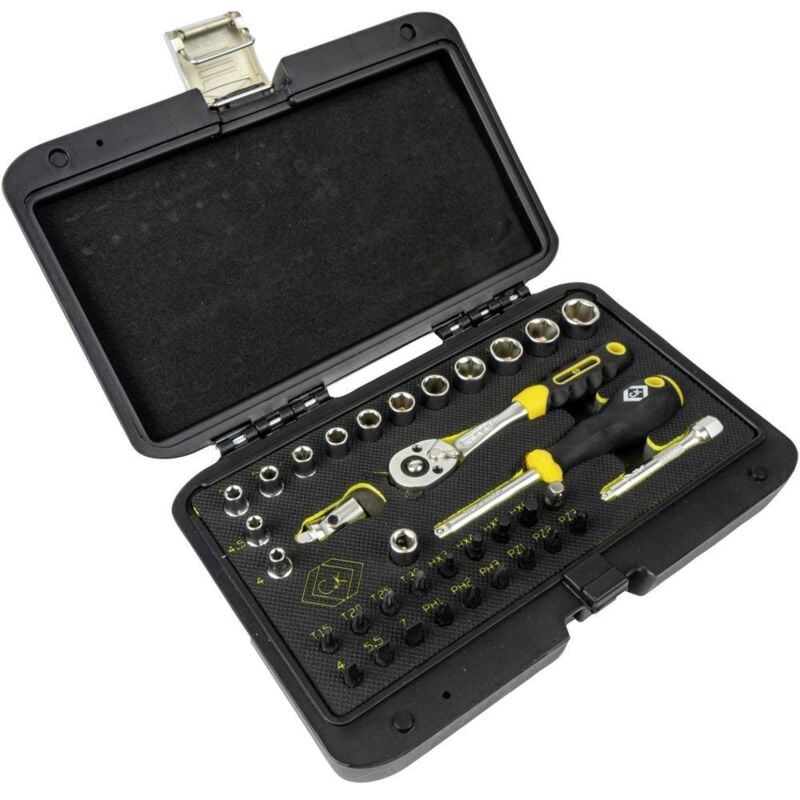 foto del prodotto c.k t4660 kit inserti giravite a bussola metrico 1/4 36 parti t4660